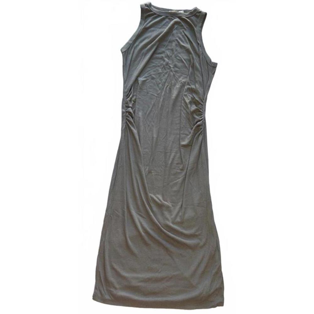 Heart vs Hips Sleeveless Midi Maternity Dress in Gray Small